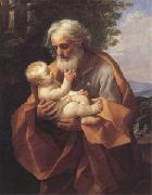 Guido Reni Joseph with the christ child in His Arms (san 05) oil on canvas